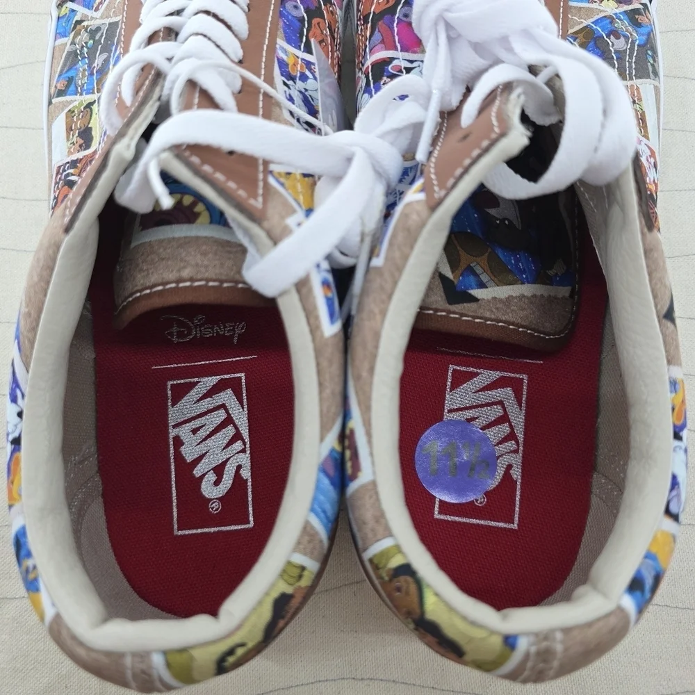Vans x Disney Mens 100th Scrapbook Old Skool Skate Sneakers Shoes Size 11.5 NEW - Picture 10 of 13